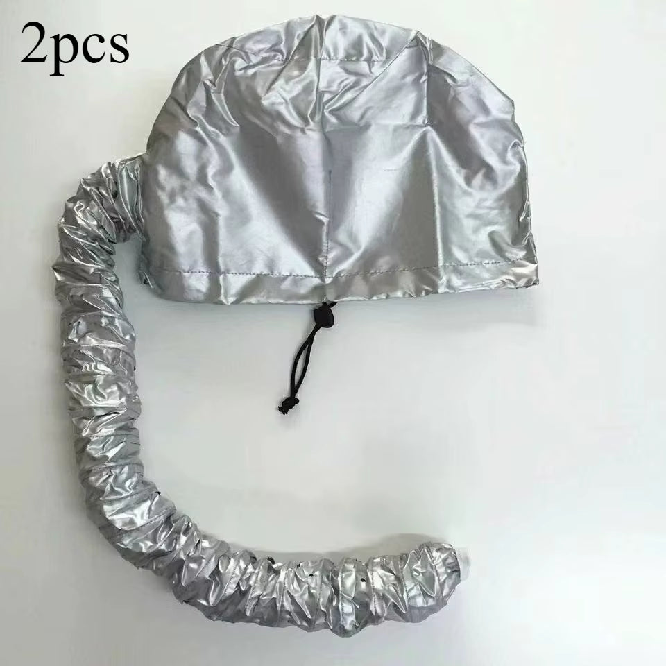 2Pcshair Bonnet Portable Dryer Cap Steamer Quick Dry Baked Oil Care Diffuser Drying Hairdressing Tools Hair Cap Shower Cap Women