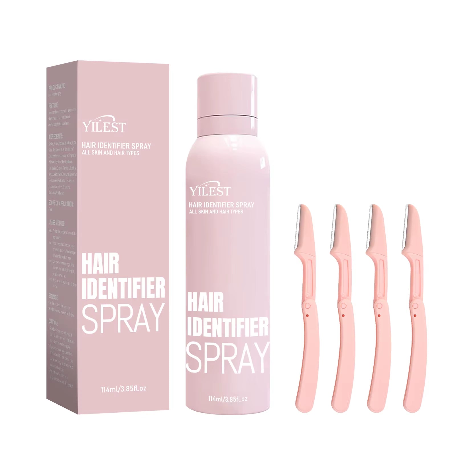 Professional Hair Identifier Spray for Facial Use - Makes Fine Hair Visible, Pre-Shave Preparation, All Skin Types, 114G