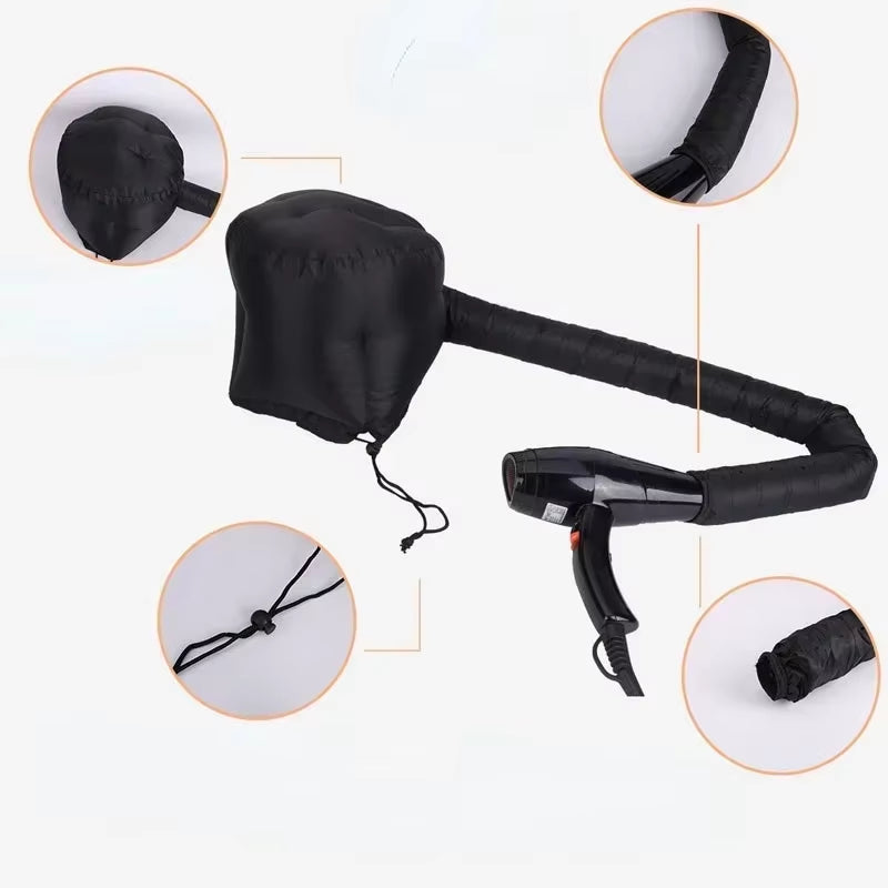 2Pcshair Bonnet Portable Dryer Cap Steamer Quick Dry Baked Oil Care Diffuser Drying Hairdressing Tools Hair Cap Shower Cap Women